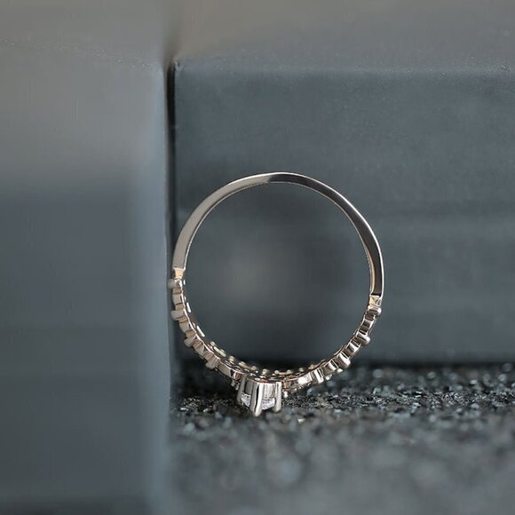 💎Sweet Beautiful Round Dainty Gemstone Zircon Rings for Women, INDN8137 - Picture 4 of 6